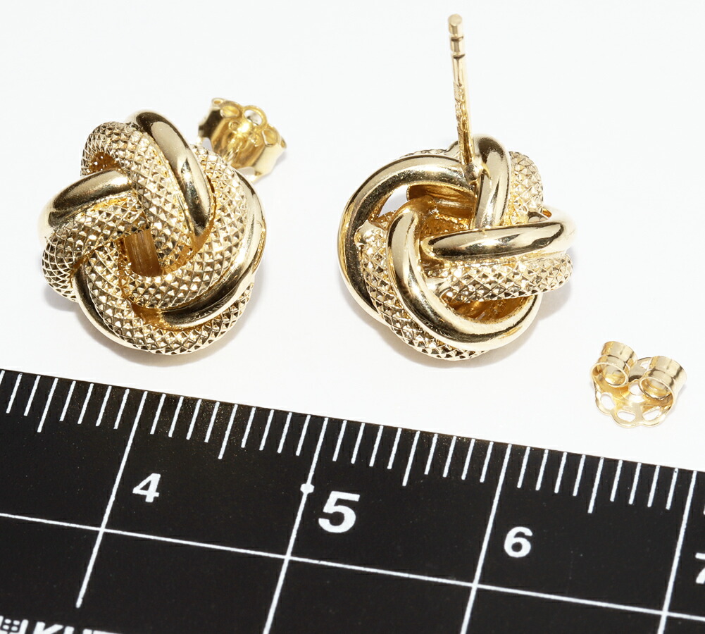 楽天市場】ウノアエレ ピアス K18YG ラブノット ピアス : たかみ質店