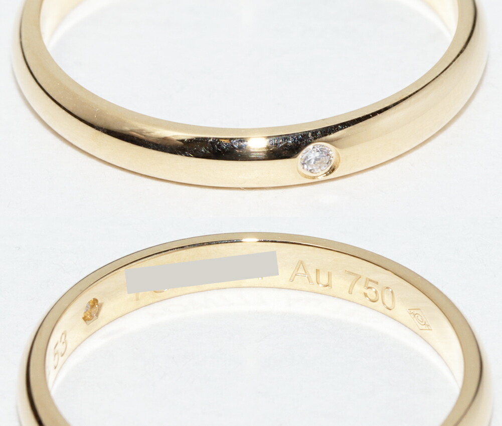 楽天市場】カルティエ 指輪 K18YG ダイヤ1P(0.01ct) クラシック