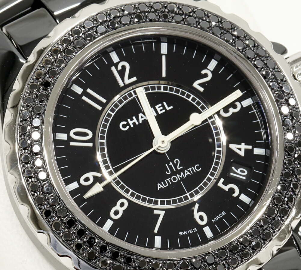 楽天市場】シャネル J12 38ミリ ブラックダイヤベゼル H0942 メンズ