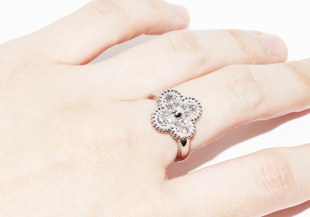 楽天市場】ヴァンクリーフ＆アーペル 指輪 K18WG ダイヤ12P(0.48ct