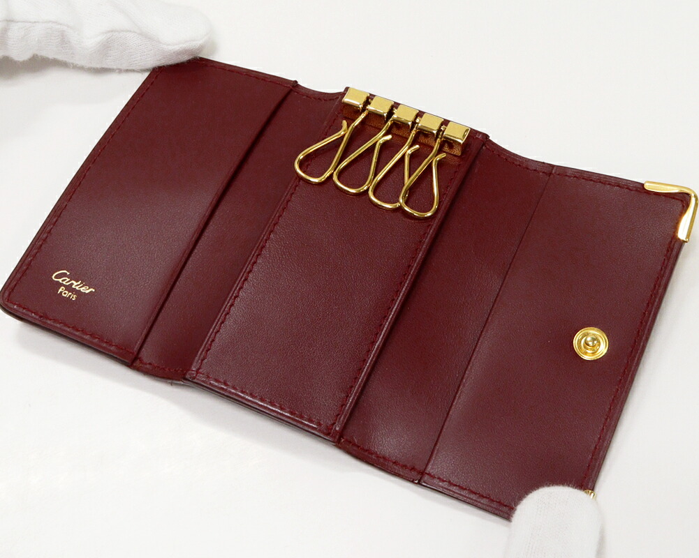 楽天市場】カルティエ 4連キーケース マストライン カーフ ボルドー