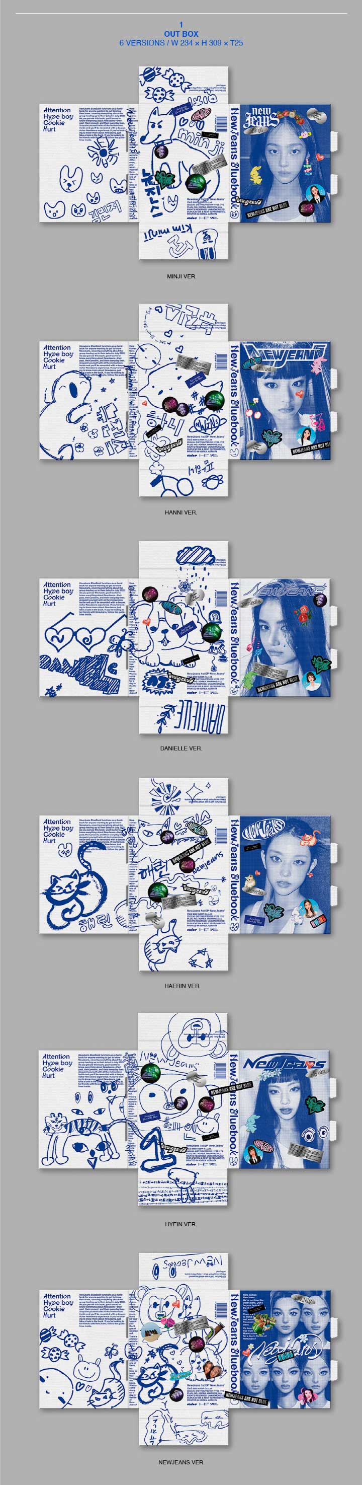 楽天市場】【8/8 韓国発売】【6種セット】NewJeans ニュージーンズ 1ST