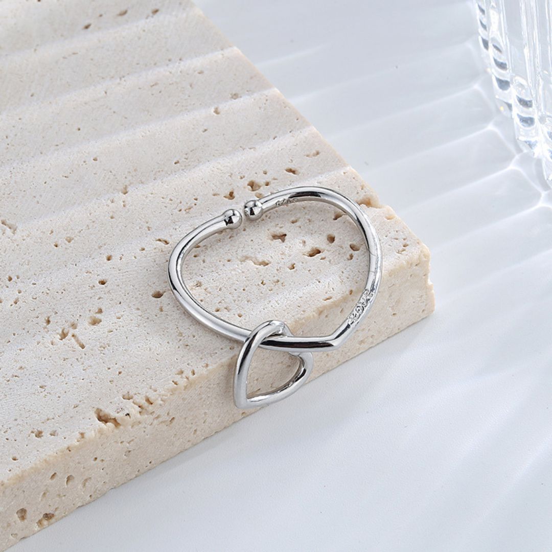 楽天市場】指輪 フリーサイズ ハートリング ハート リング シルバー