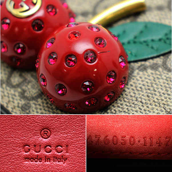 楽天市場】GUCCI グッチ チェリー 二つ折りコンパクト財布 476050