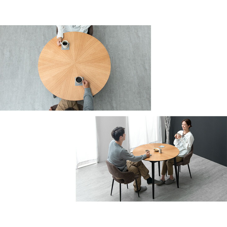 楽天市場】円形 ダイニングテーブルセット 2人掛け 3点 丸テーブル 90