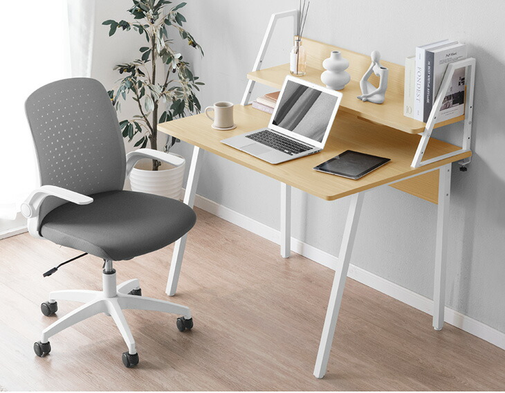 楽天市場】広々奥行70cm＆上棚付き パソコンデスク 幅100 幅120 デスク