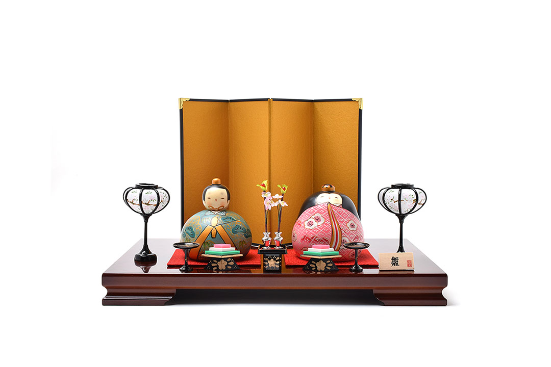 楽天市場】【送料無料】おひな様「平安」フルセット 卯三郎こけし 木製