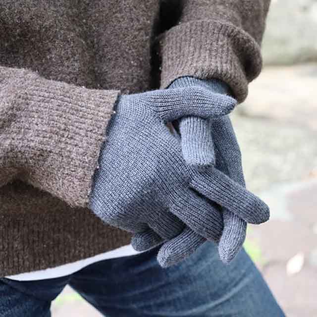 楽天市場】今治製 手首がぬくいウールコットンのシンプルてぶくろ コン