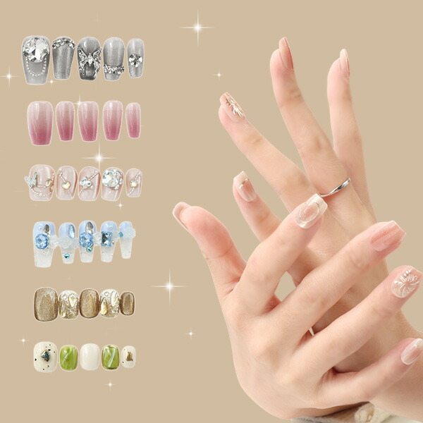 楽天市場】＼SS半額／ ネイルチップ ショート フィンガースーツ ネイル