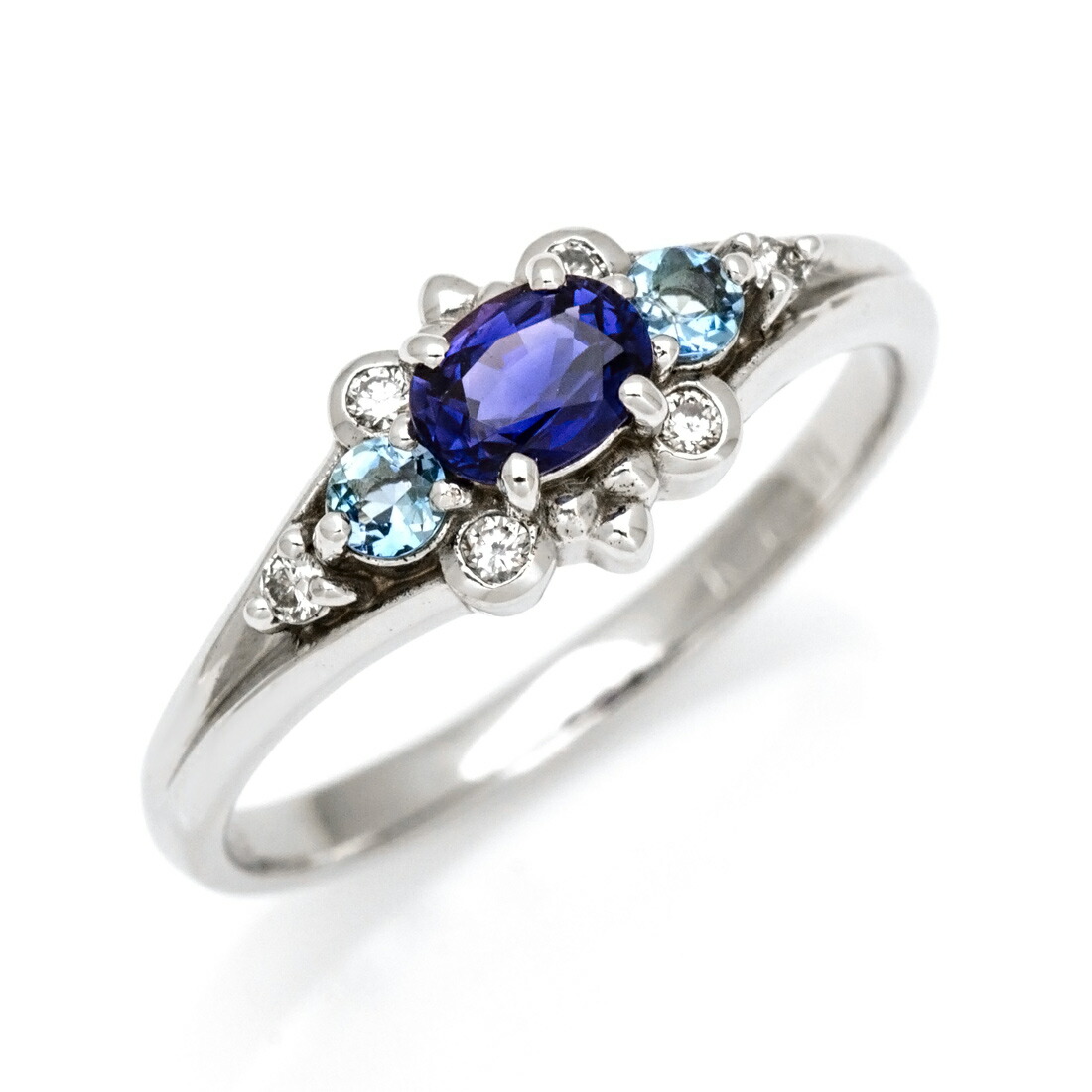 楽天市場】SS800円クーポン リング ブルーサファイア ダイヤモンド