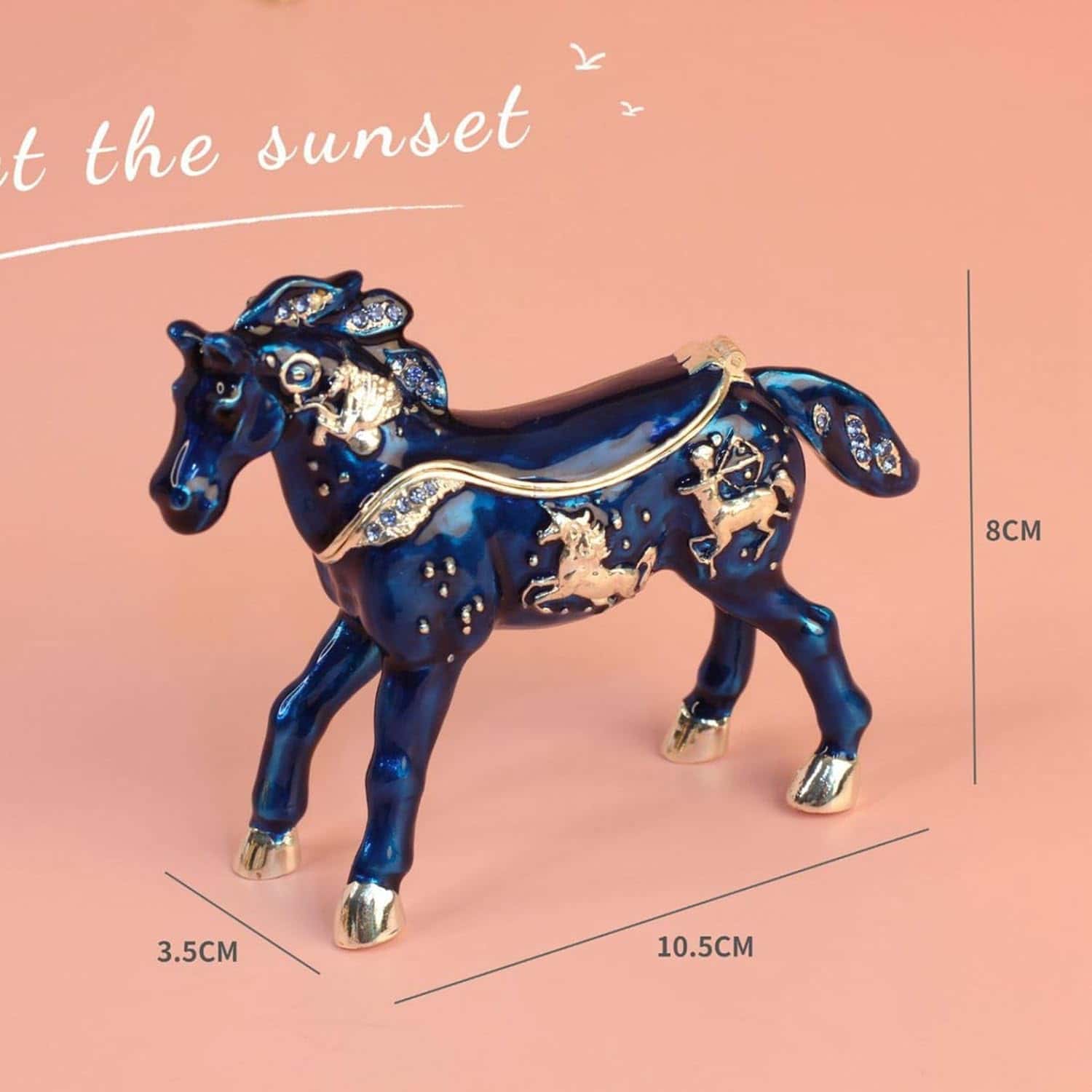 楽天市場】小馬 星座 ジュエリーボックス 合金製 トリンケットボックス