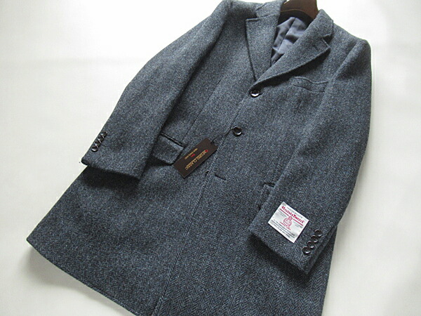 楽天市場】SALE 英国製生地 防寒 Harris Tweed ハリスツイード コート