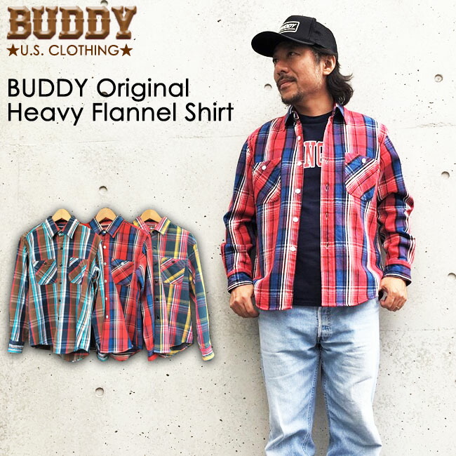 楽天市場】BUDDY オリジナル 厚手 ヘビーネルシャツ バディ 原宿