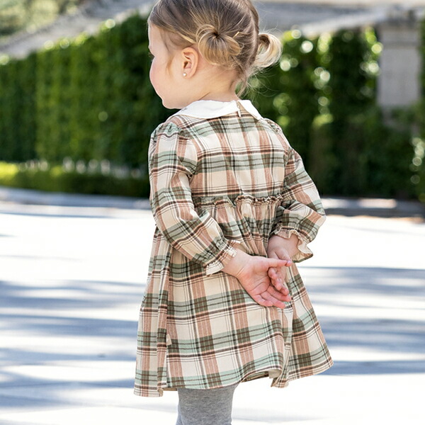 楽天市場】キッズ 子供服 ワンピース 長袖 女の子 チェック リボン