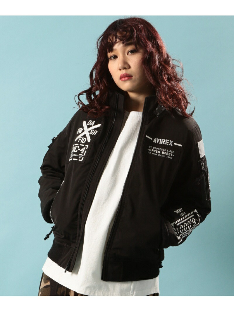 楽天市場】MA-1 モデファイ ハロ/MA-1 MOD HALO AVIREX アヴィレックス