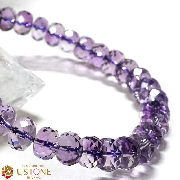 楽天市場】ピンクアメジスト ブレスレット 8x5mm カット SA 天然石