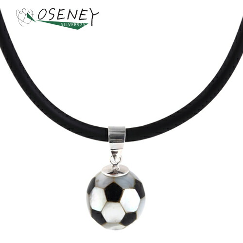 楽天市場】サッカー サッカーボール ネックレス シルバー925 ラバー