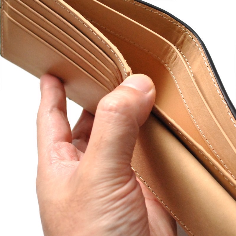 楽天市場】財布 メンズ 二つ折り 薄い 馬革 ホースレザー ホースハイド