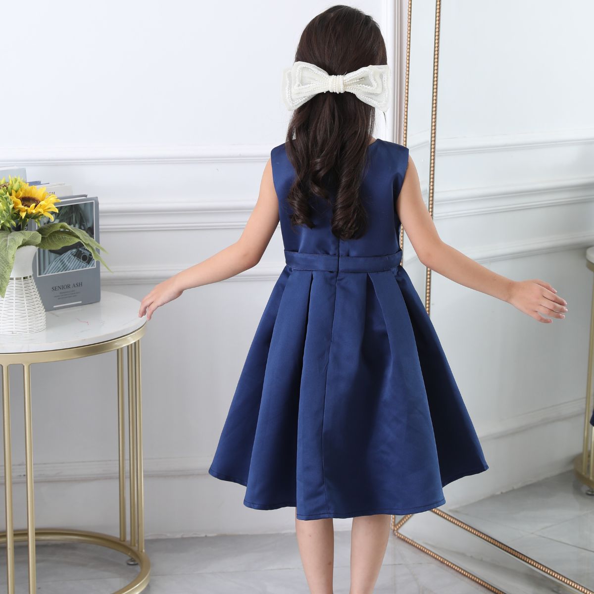 楽天市場】発表会ドレス ネイビー ドレス 女の子 ピアノ発表会 子ども