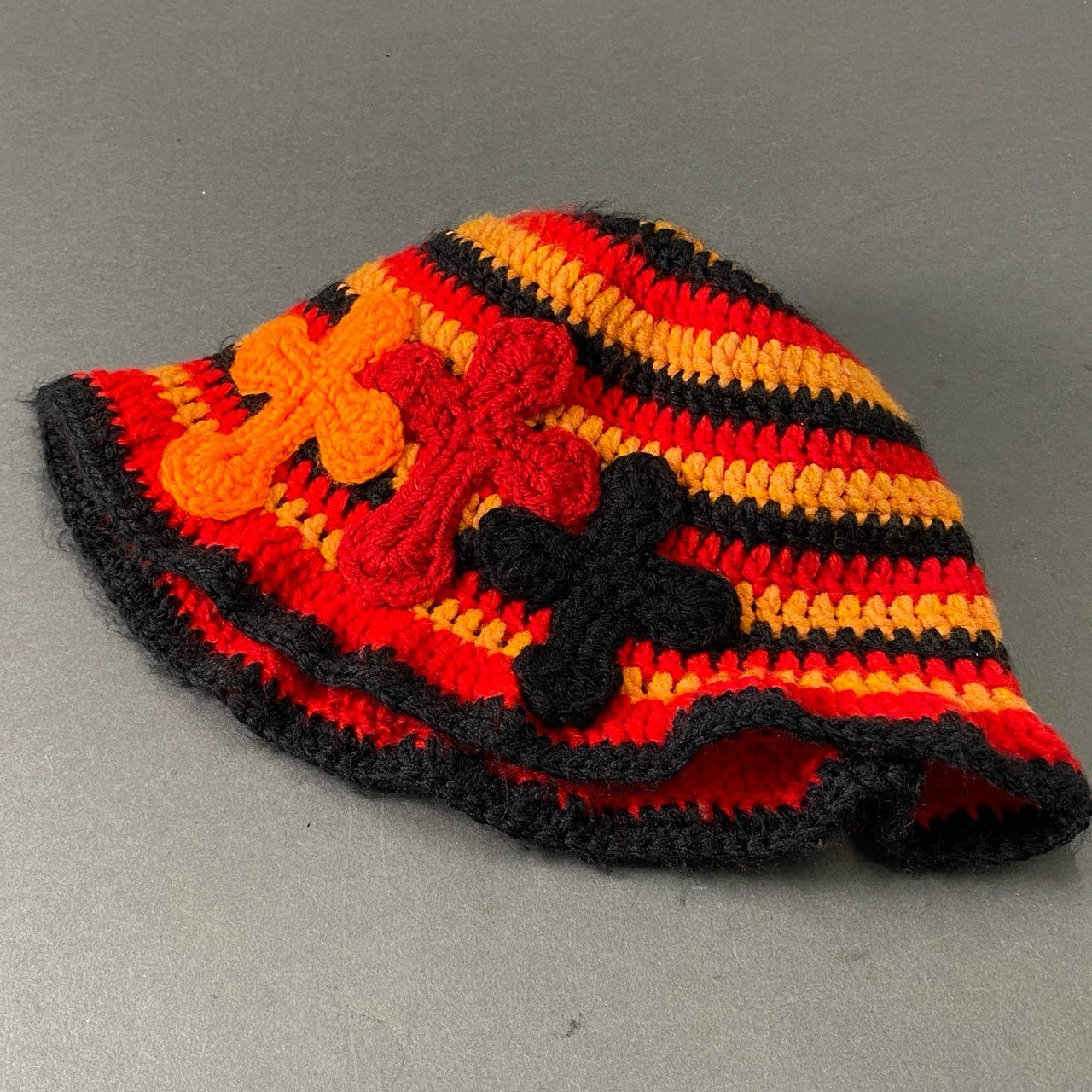 楽天市場】Y.A.R.N ヤーン ニット素材 バケットハット 3Dクロス刺繍