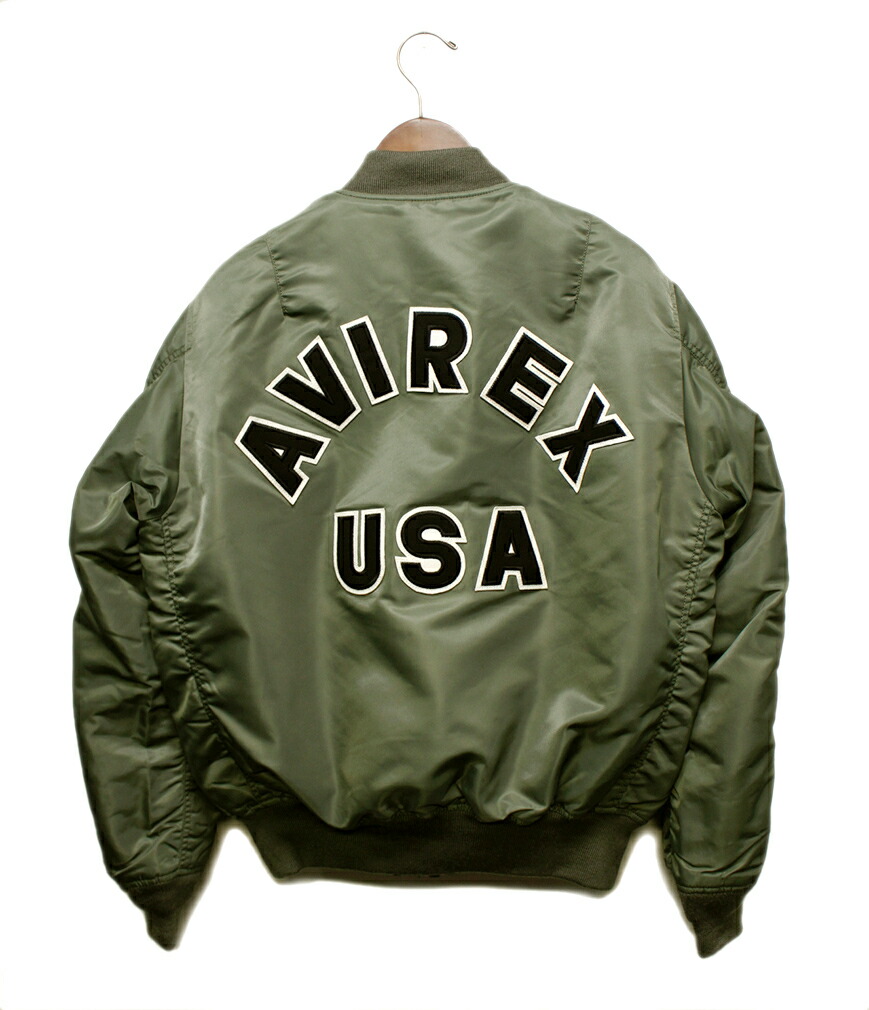 楽天市場】AVIREX(アヴィレックス) ロゴ入りMA-1ジャケット メンズ