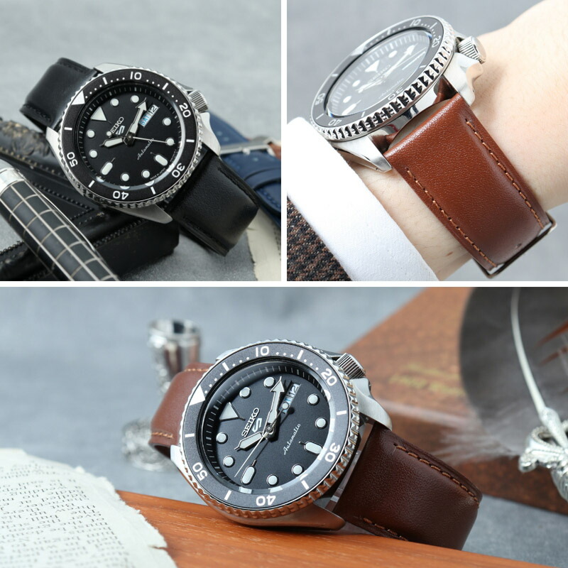 楽天市場】【セイコー5 SEIKO 5 対応】MOD SCOTCH GUARD LEATHER STRAP