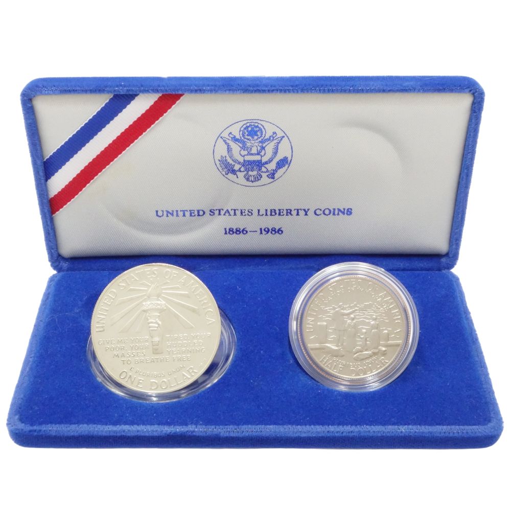 楽天市場】自由の女神像 1986年 記念コインセット シルバー 1ドル