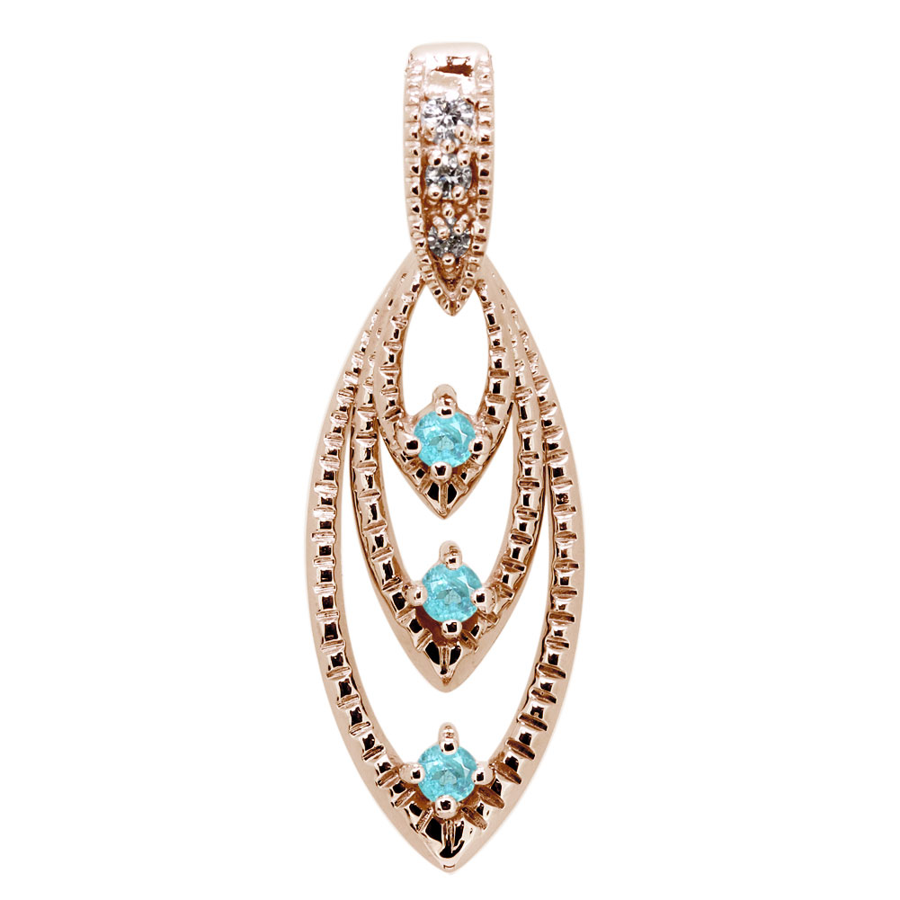 楽天市場】パライバトルマリン 18金 ペンダントトップ レディース 18k