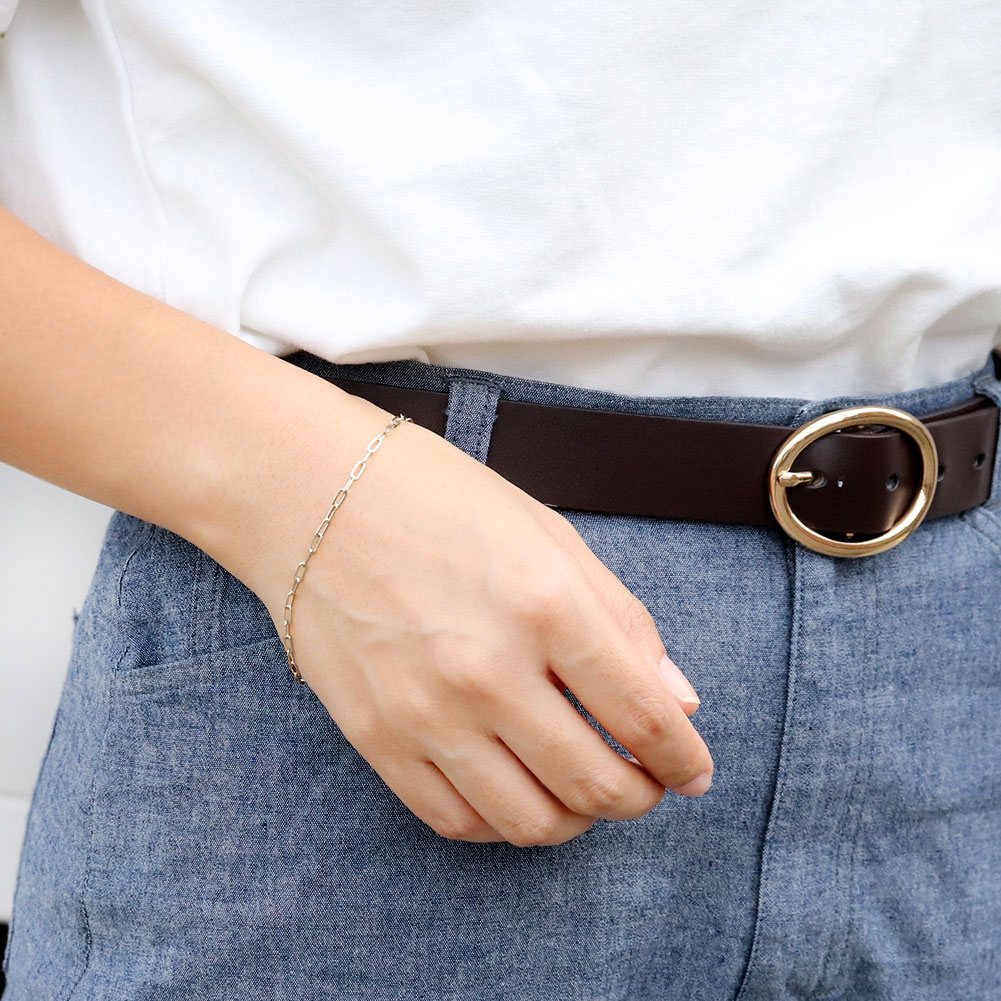 楽天市場】ブレスレット メンズ 細い チェーンブレスレット ペーパー