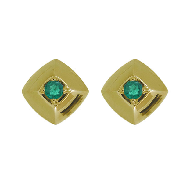 楽天市場】K18 ピアス メンズ シンプル エメラルド 5月誕生石