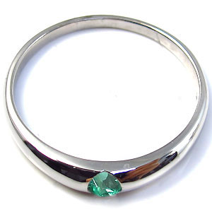 楽天市場】エメラルドリング 指輪 エメラルド リング 一粒 シンプル 18