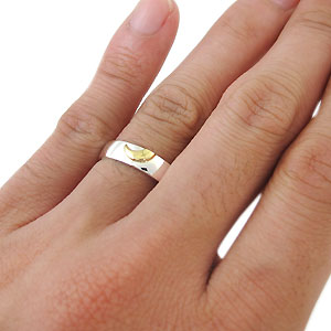 楽天市場】ペアリング カップル 2個セット ムーン 月 リング K18