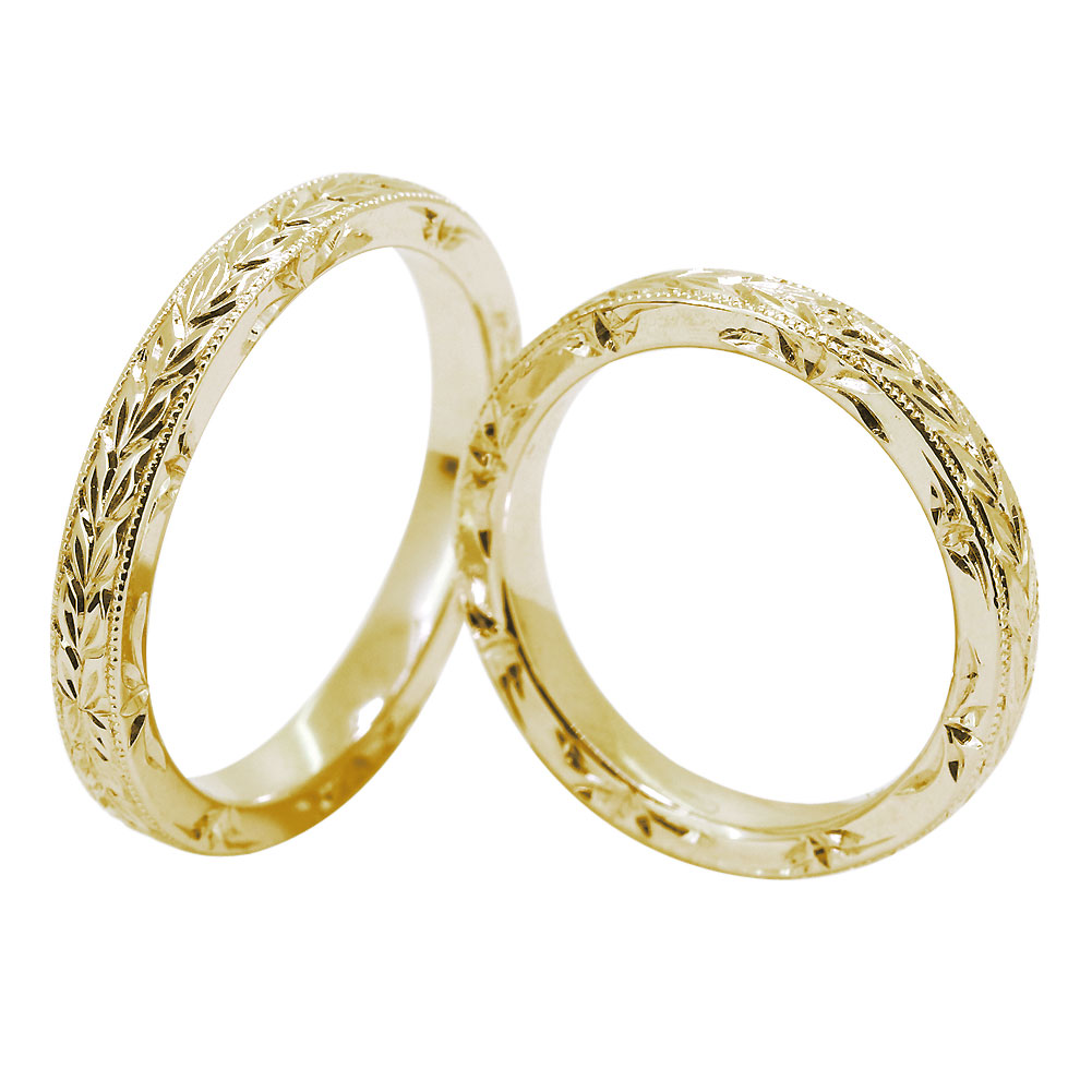 楽天市場】ペアリング ゴールド 18k 指輪 リング メンズ レディース