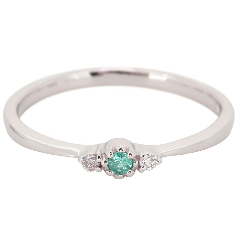 楽天市場】パライバトルマリン リング ピンキーリング k18ゴールド