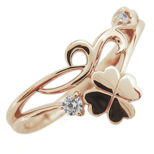 楽天市場】シルバー 唐草 クローバー キュービックジルコニア リング