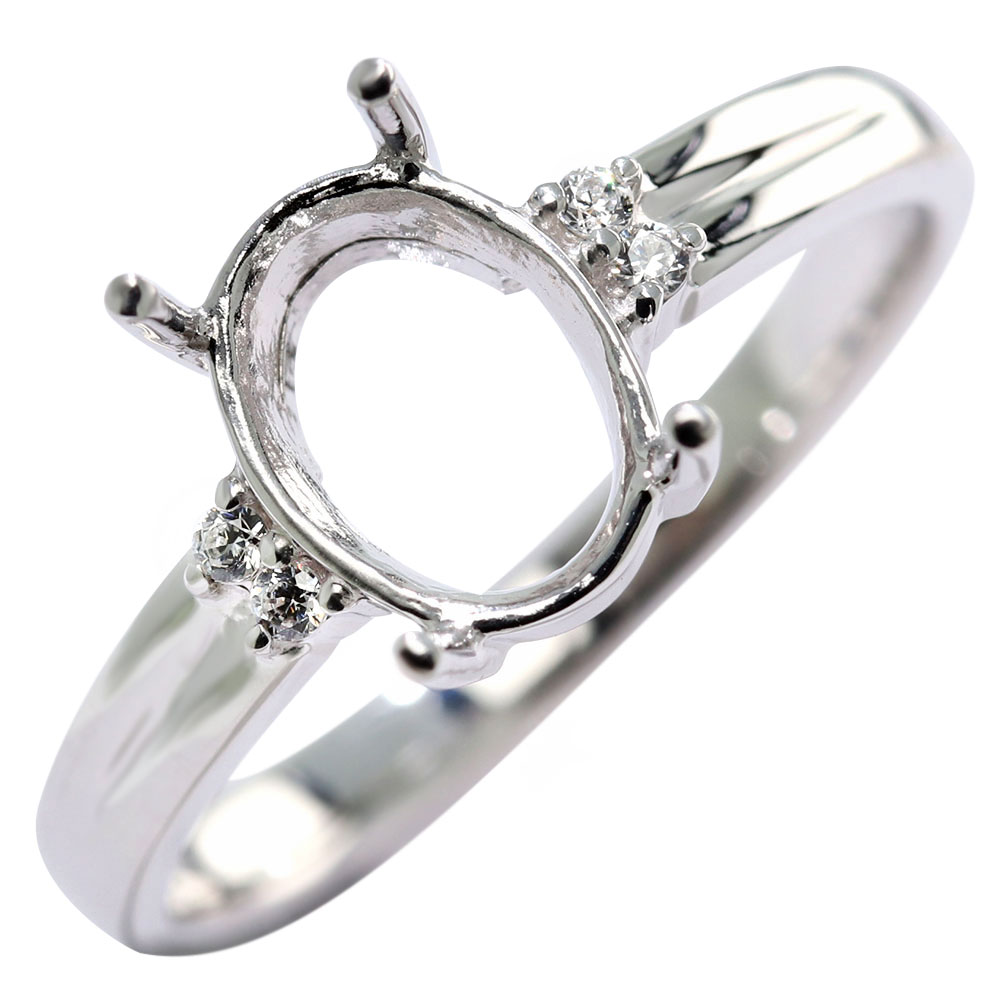 楽天市場】K18 Pt900 リング 指輪 レディース シンプル オーバルカット