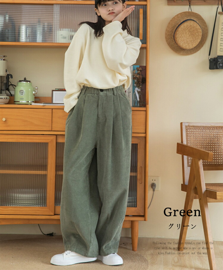 楽天市場】コーデュロイ ワイド パンツ レディース ズボン 大きい