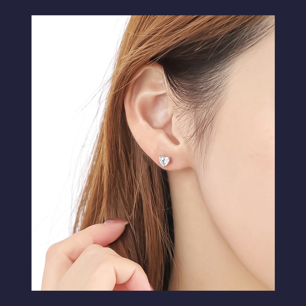 楽天市場】ダイヤモンド ピアス 一粒 1ct プラチナ ハート 金属