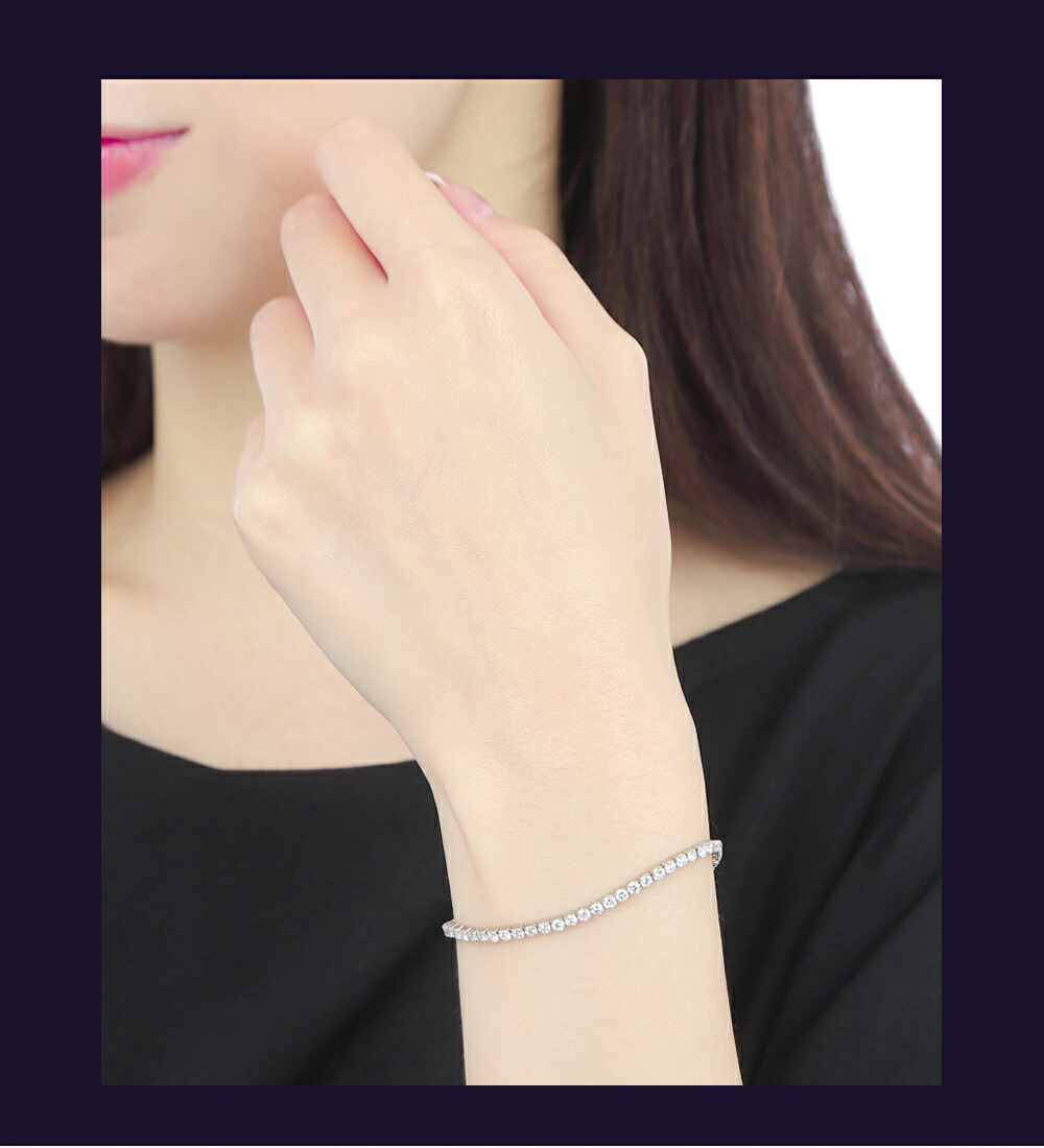 楽天市場】ダイヤモンド テニス ブレスレット 3.00ct ダイヤ テニス