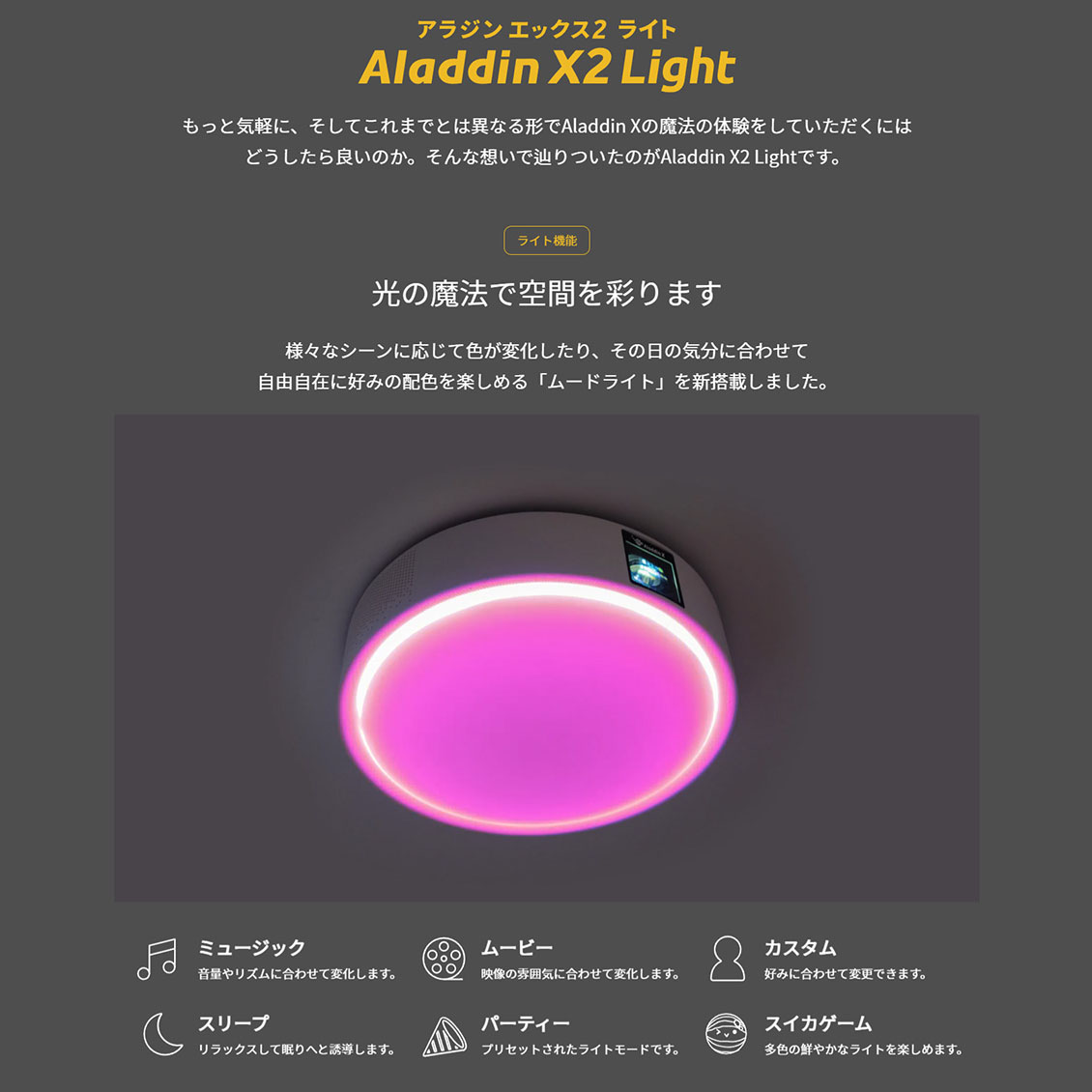 楽天市場】Aladdin X2 Light 6畳でも100インチ 短焦点 700 ANSI