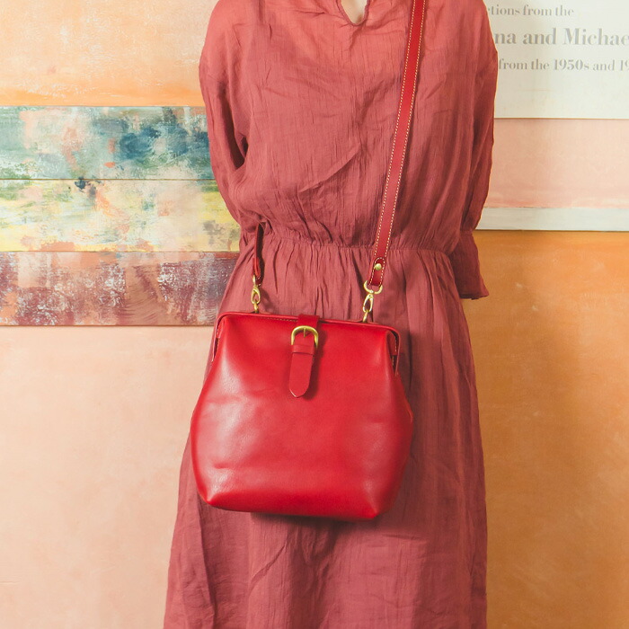 楽天市場】がま口ショルダーバッグ（薄マチタイプ） | レディース 大人