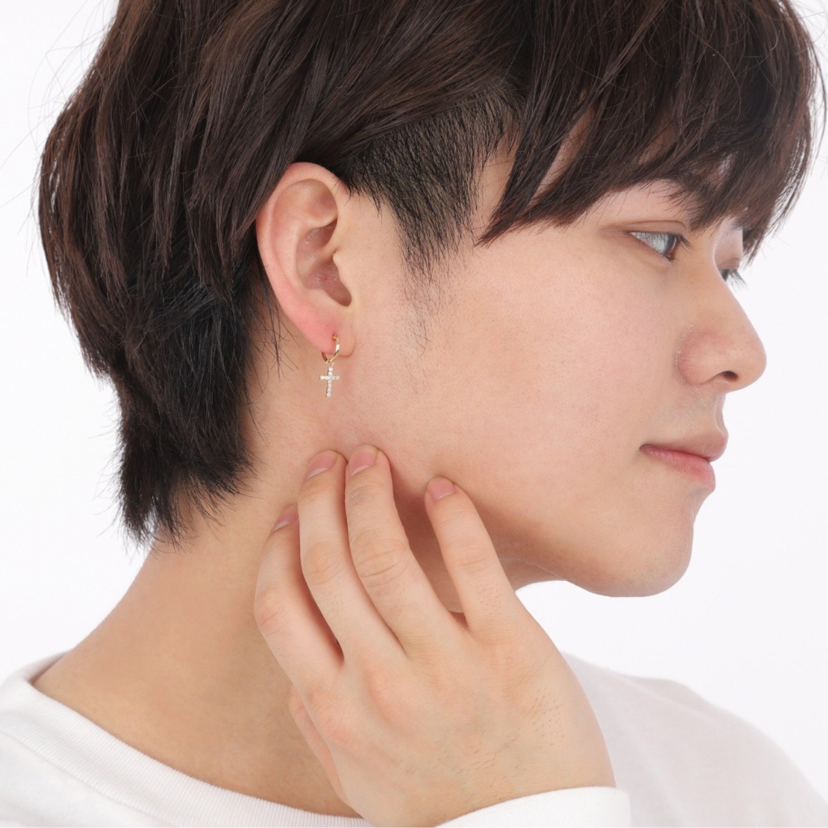 楽天市場】メンズ ピアス メンズピアス K18 18K 18金 YG 片耳 フープ