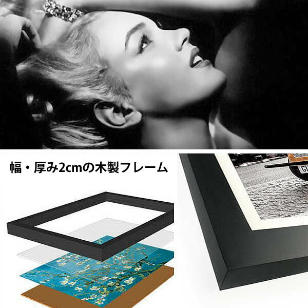 楽天市場】単品 額入り アートポスター 33×43cm アートパネル 枠付き