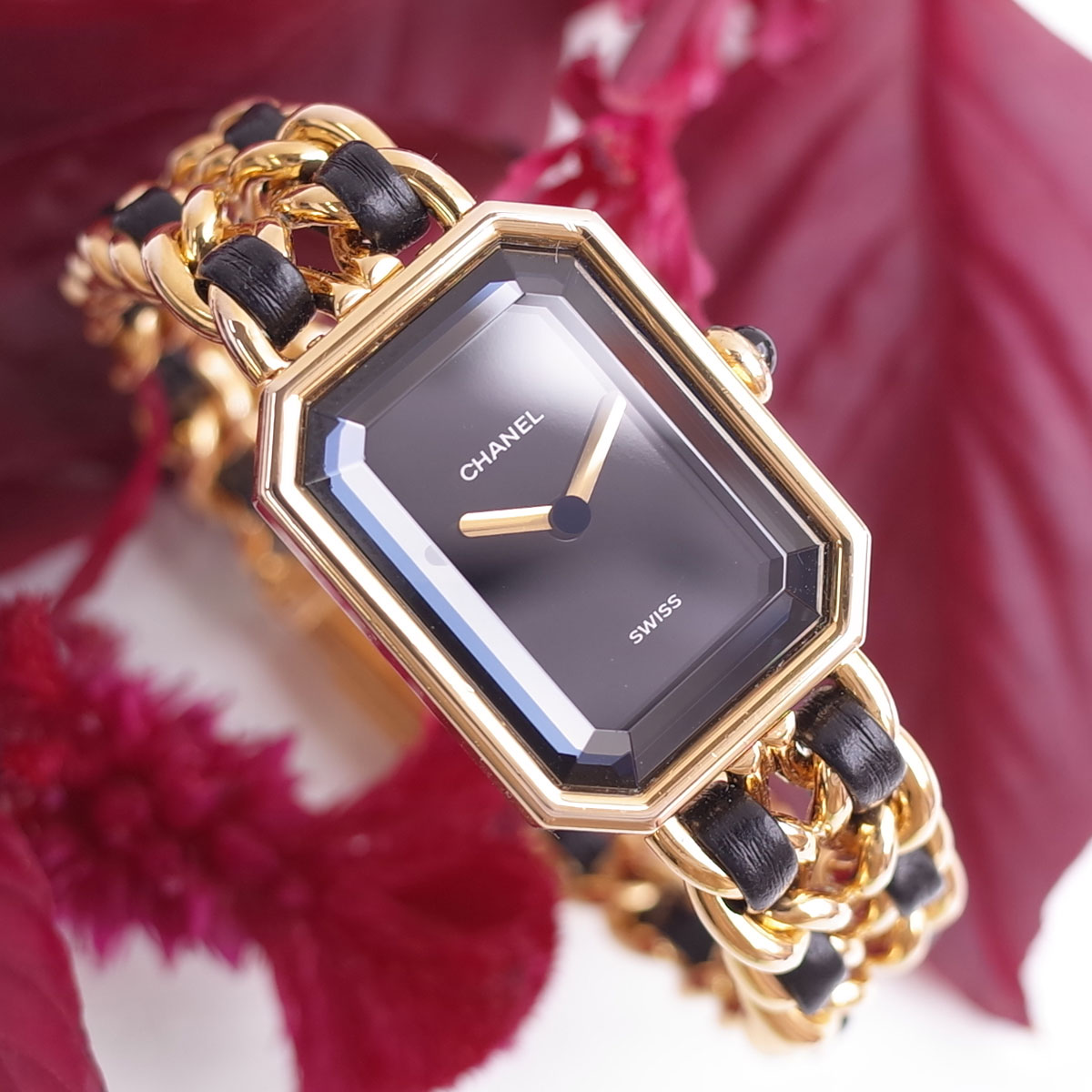 楽天市場】シャネル CHANEL プルミエール Mサイズ ブラック ゴールド