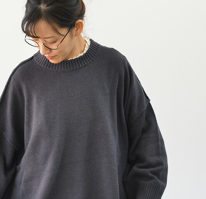 楽天市場】mizuiro ind ミズイロインド crew neck wide P/O(全3色) 4