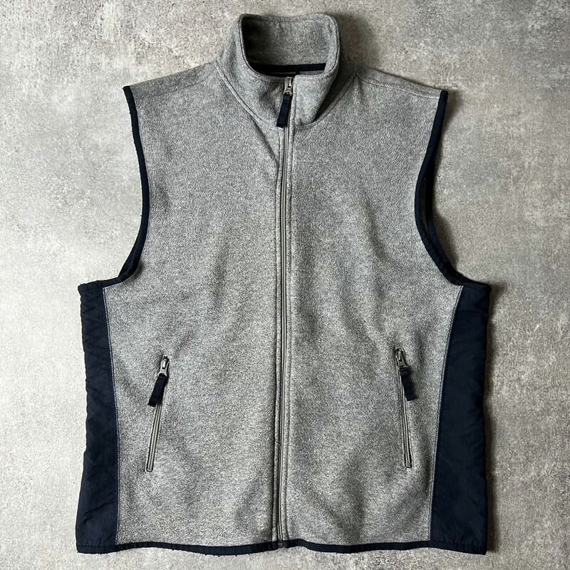 楽天市場】90s GAP フルジップ ナイロン 切替 フリース ベスト L / 90