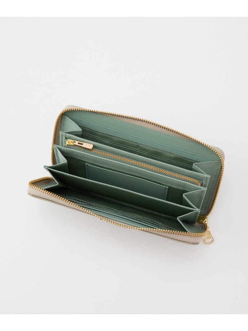 楽天市場】モノグラムプレートラウンドジップウォレット russet