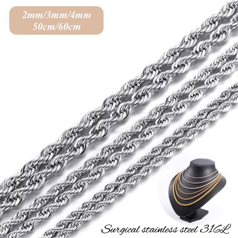 楽天市場】太さ/長さ選べる☆ネックレスチェーン ねじりチェーン