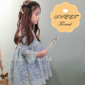 楽天市場】レースワンピース 花柄 子供服 ドレス 女の子 フレア