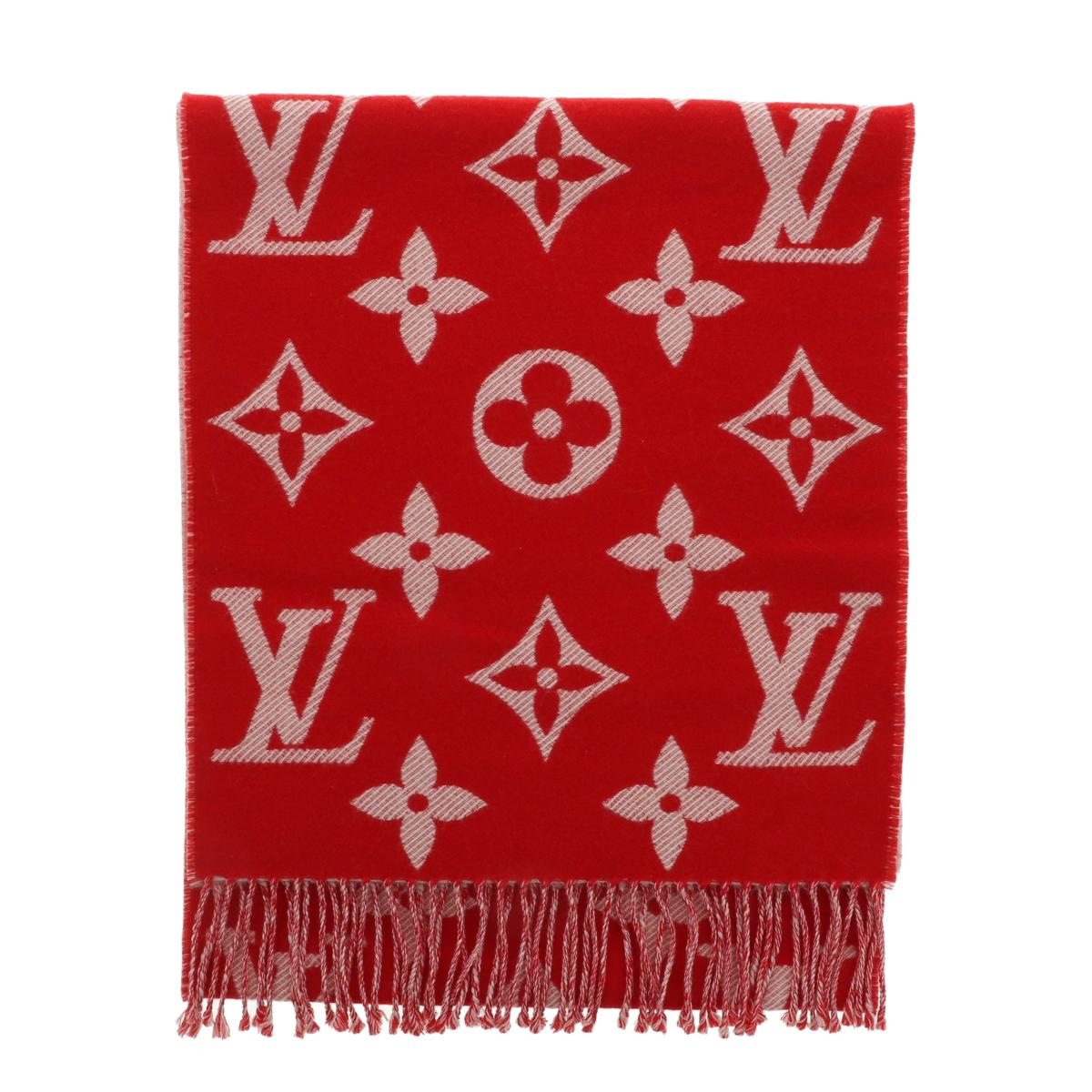 楽天市場】LOUIS VUITTON ルイヴィトン マフラー M76965 Red ウール